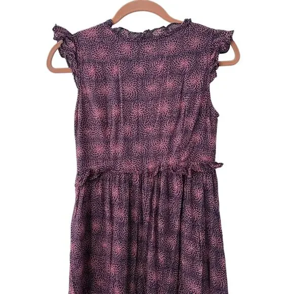 Banjanan Constance Ruffled Maxi Dress XS Floral Cotton Block Print India - Picture 10 of 12